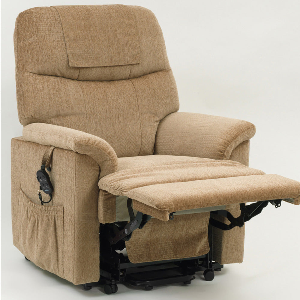 Larz Fabric Dual Motor Riser Recliner Armchair