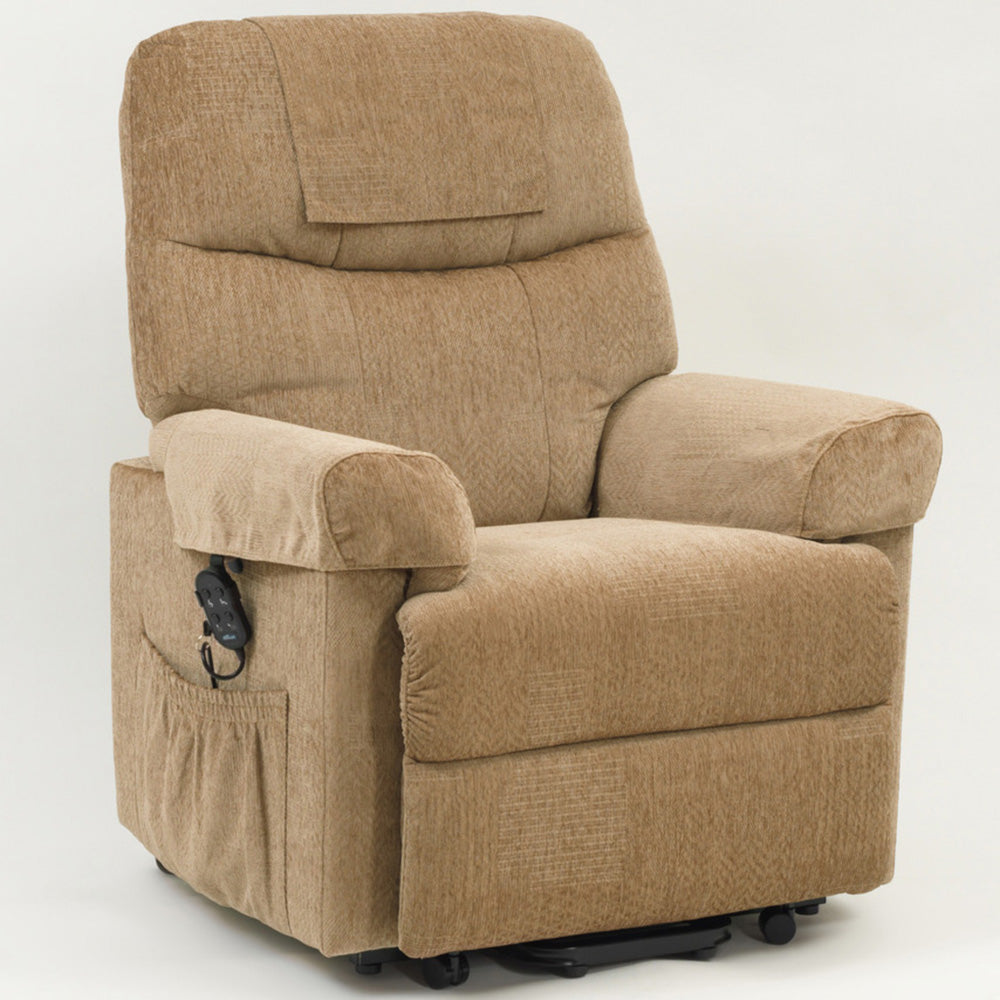 Larz Fabric Dual Motor Riser Recliner Armchair