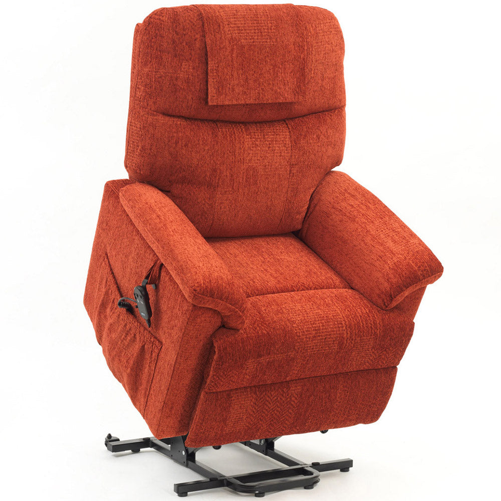 Larz Fabric Dual Motor Riser Recliner Armchair