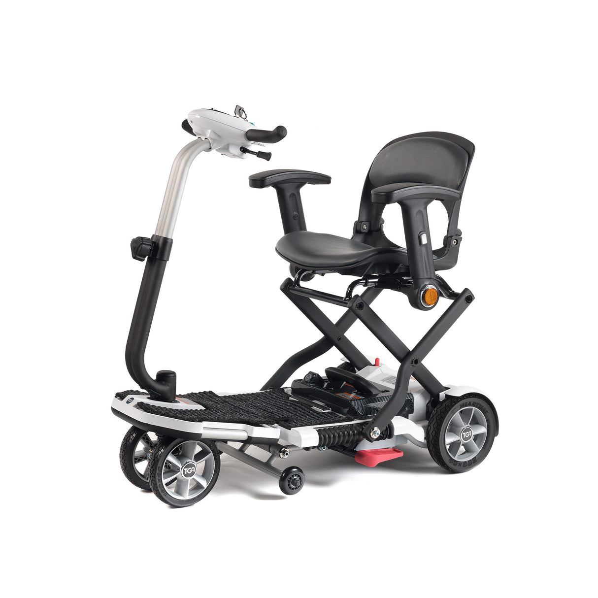 Minimo Electric Mobility Scooter with Seat – Warm Bronze Metallic & Polar White Metallic