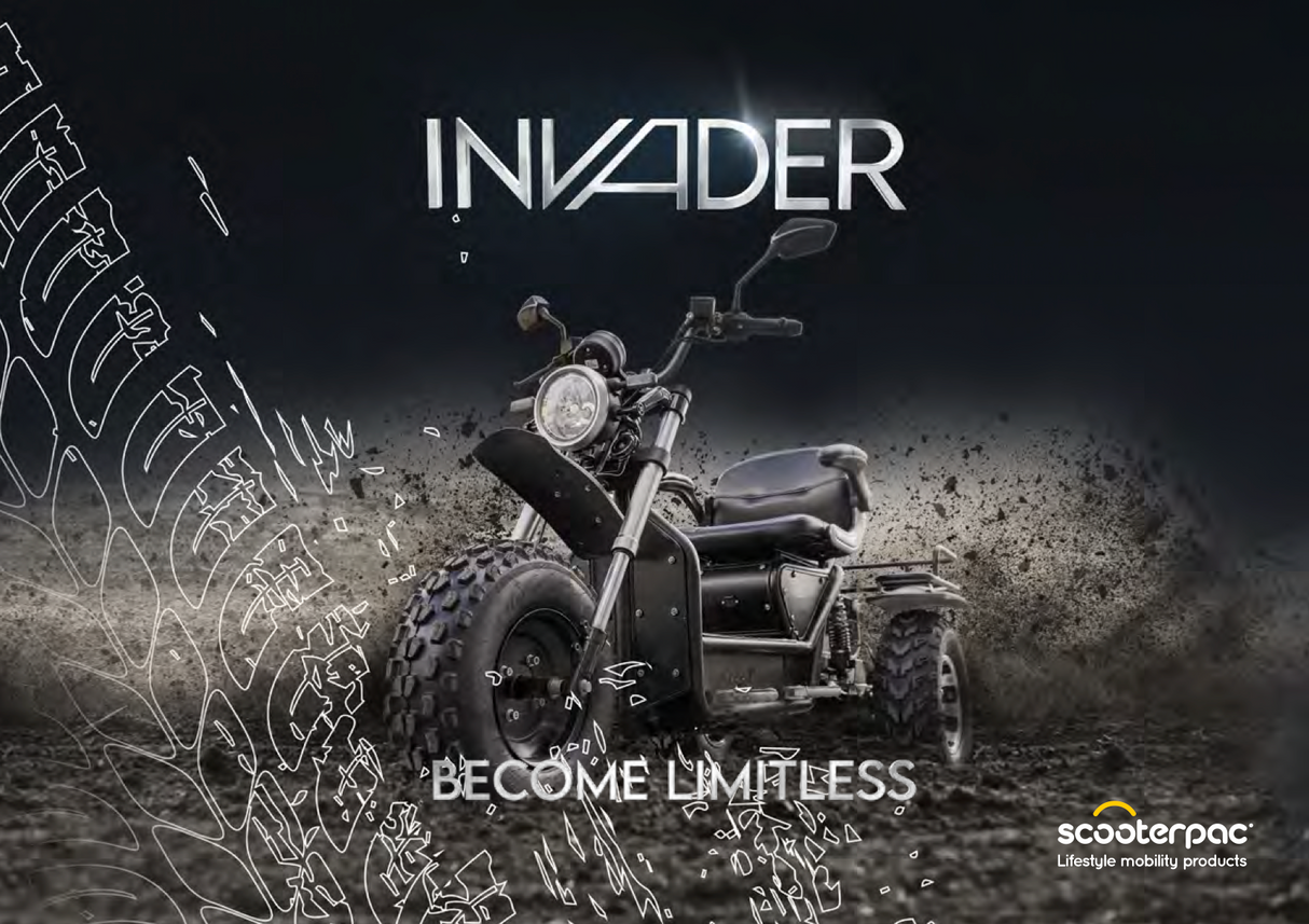 Scooterpac Invader 8mph AWD Off-Road Class 3 Mobility Scooter