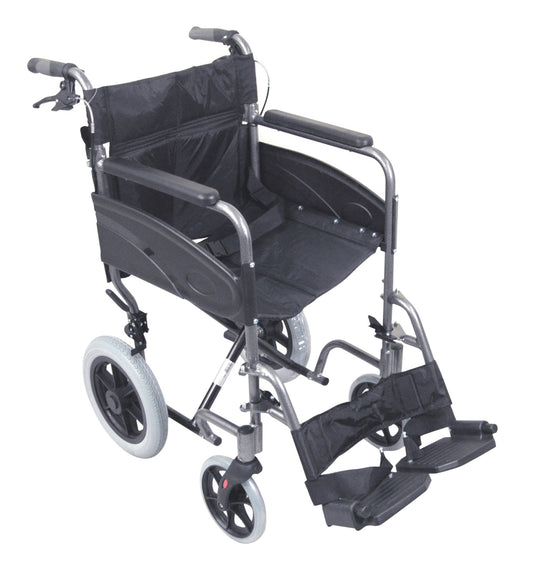 Aidapt Compact Transport Aluminium Assistant Propelled Wheelchair
