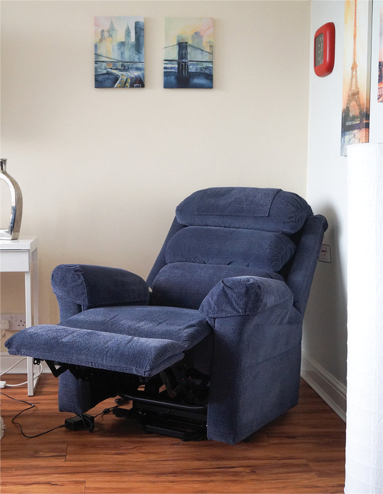 Ecclesfield Wall Hugging, Chenille Material Single Motor Rise and Recliner Chair