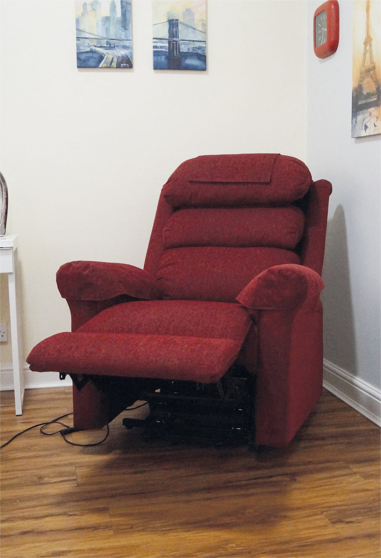 Ecclesfield Wall Hugging, Chenille Material Single Motor Rise and Recliner Chair