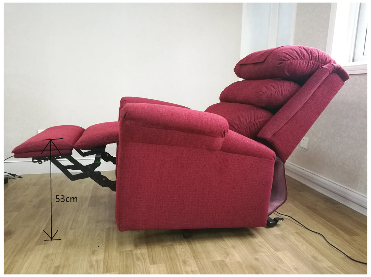 Ecclesfield Wall Hugging, Chenille Material Single Motor Rise and Recliner Chair