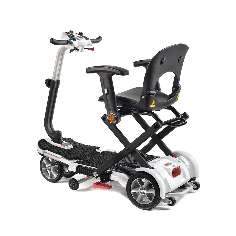 Minimo Electric Mobility Scooter with Seat – Warm Bronze Metallic & Polar White Metallic